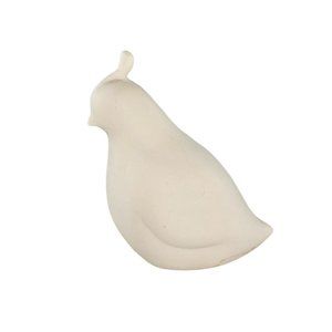 Bisque Quail Baby Bird Figurine Ceramic Unpainted 2.25"